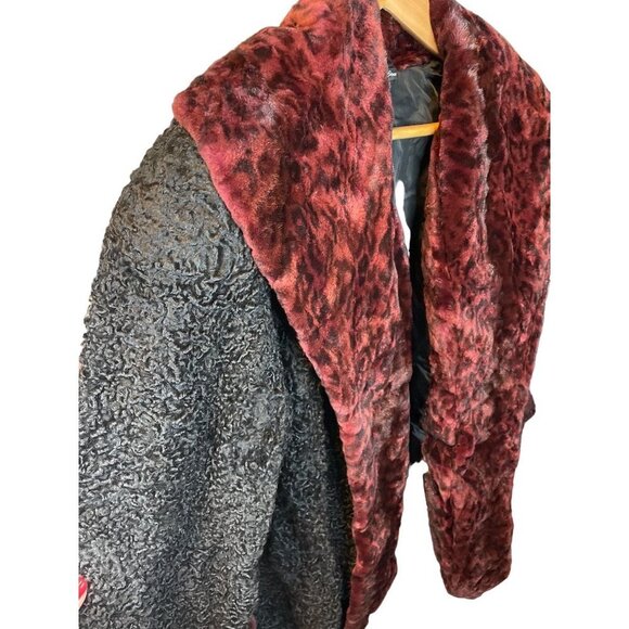 Bespoke Vintage Coat Contrast Lambskin Collar Tailored Fit